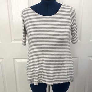Anthropologie gray striped top
